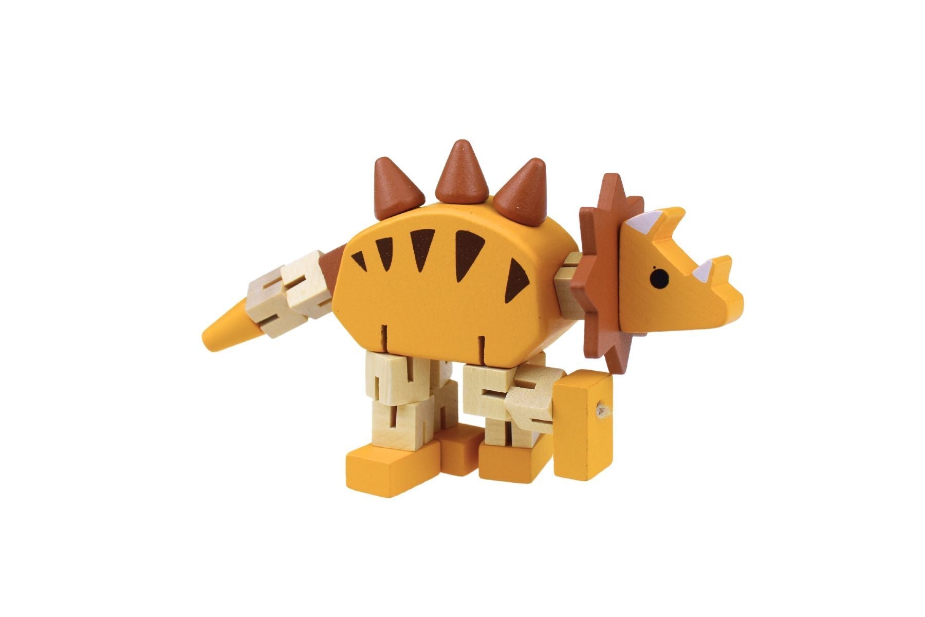 Wooden Flexi Dinosaur toy by Kaper Kidz featuring colorful, flexible wooden pieces for creative play and developmental fun.