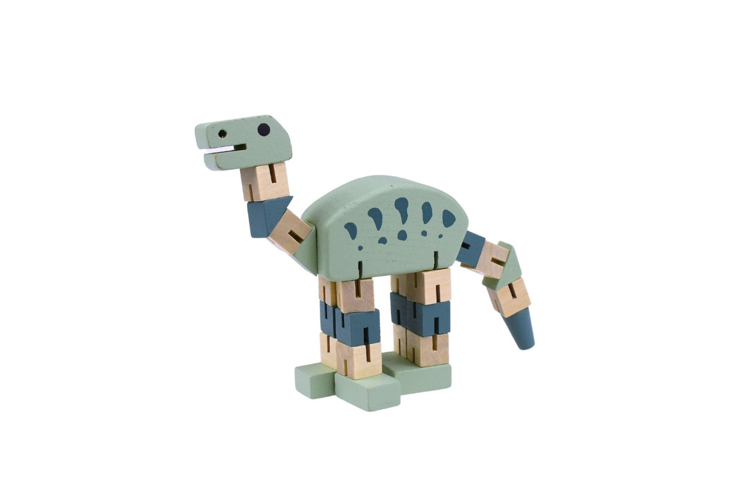Wooden Flexi Dinosaur toy by Kaper Kidz featuring colorful, flexible wooden pieces in a playful dinosaur shape.