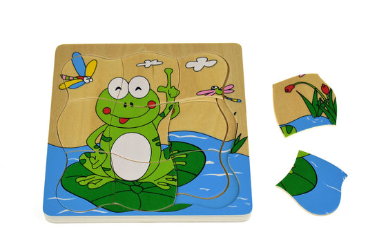 FROG LIFECYCLE 4 LAYERS PUZZLE BOARD - Bamboo Sprout