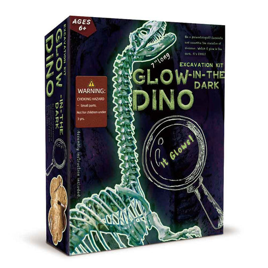 GLOW IN THE DARK DIPLODOCUS EXCAVATION KIT - Bamboo Sprout
