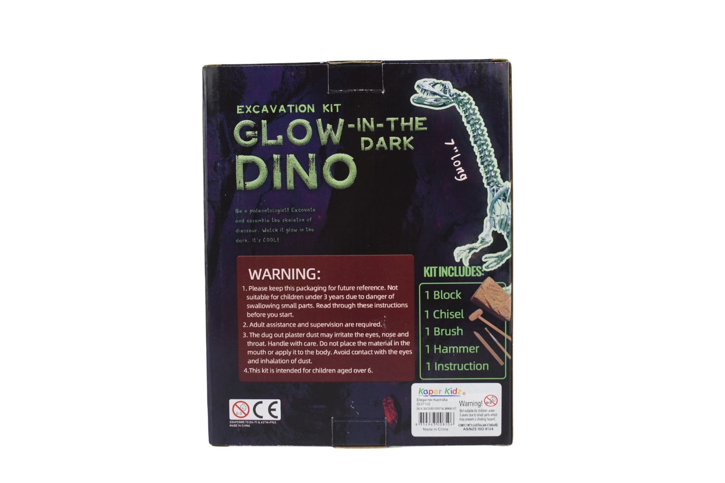 GLOW IN THE DARK DIPLODOCUS EXCAVATION KIT - Bamboo Sprout