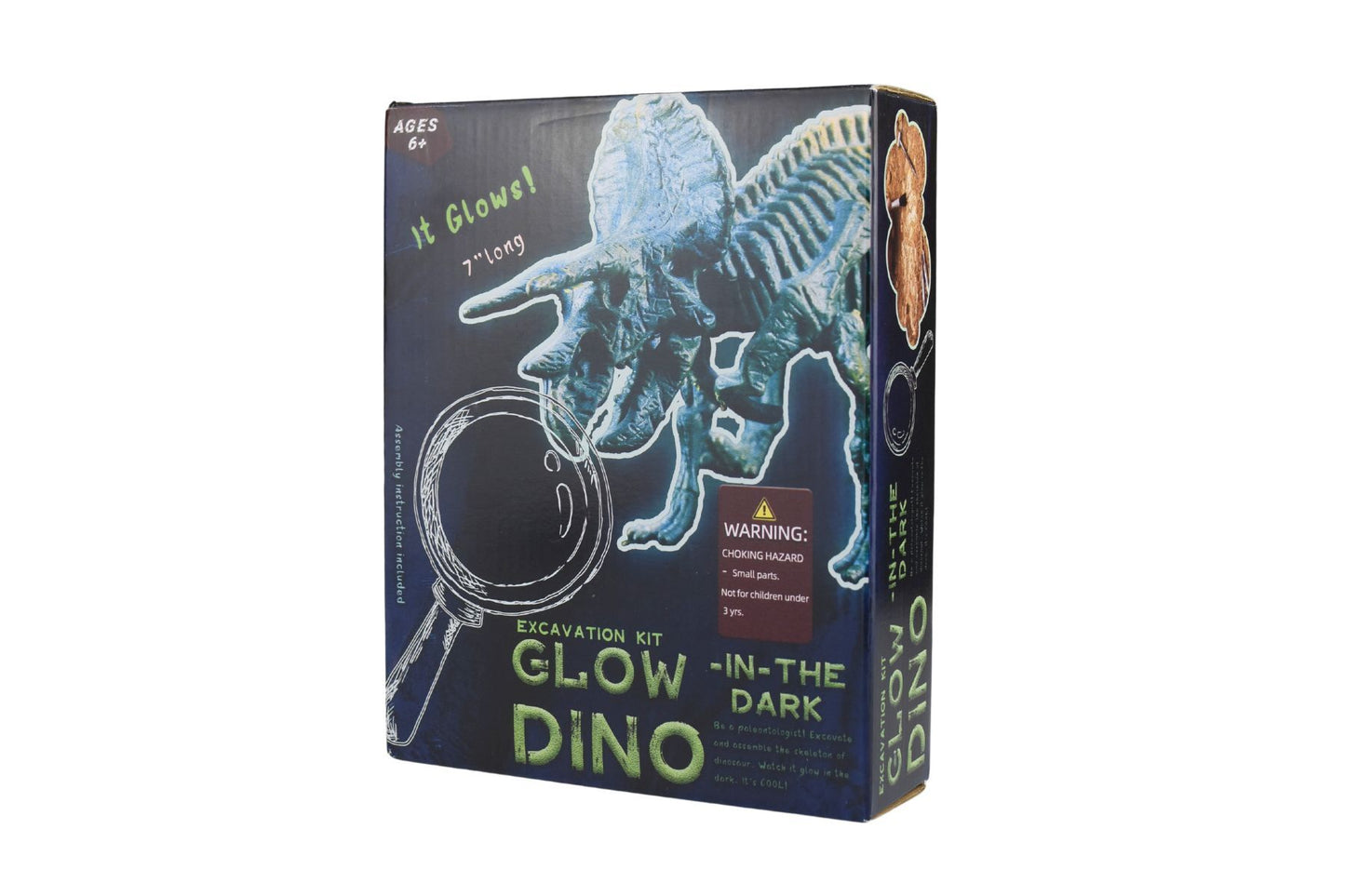 GLOW IN THE DARK TRICERATOPS EXCAVATION KIT - Bamboo Sprout