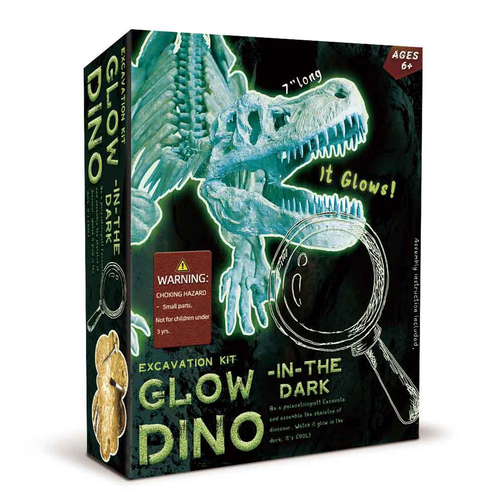 GLOW IN THE DARK TYRANNOSAURUS EXCAVATION KIT - Bamboo Sprout