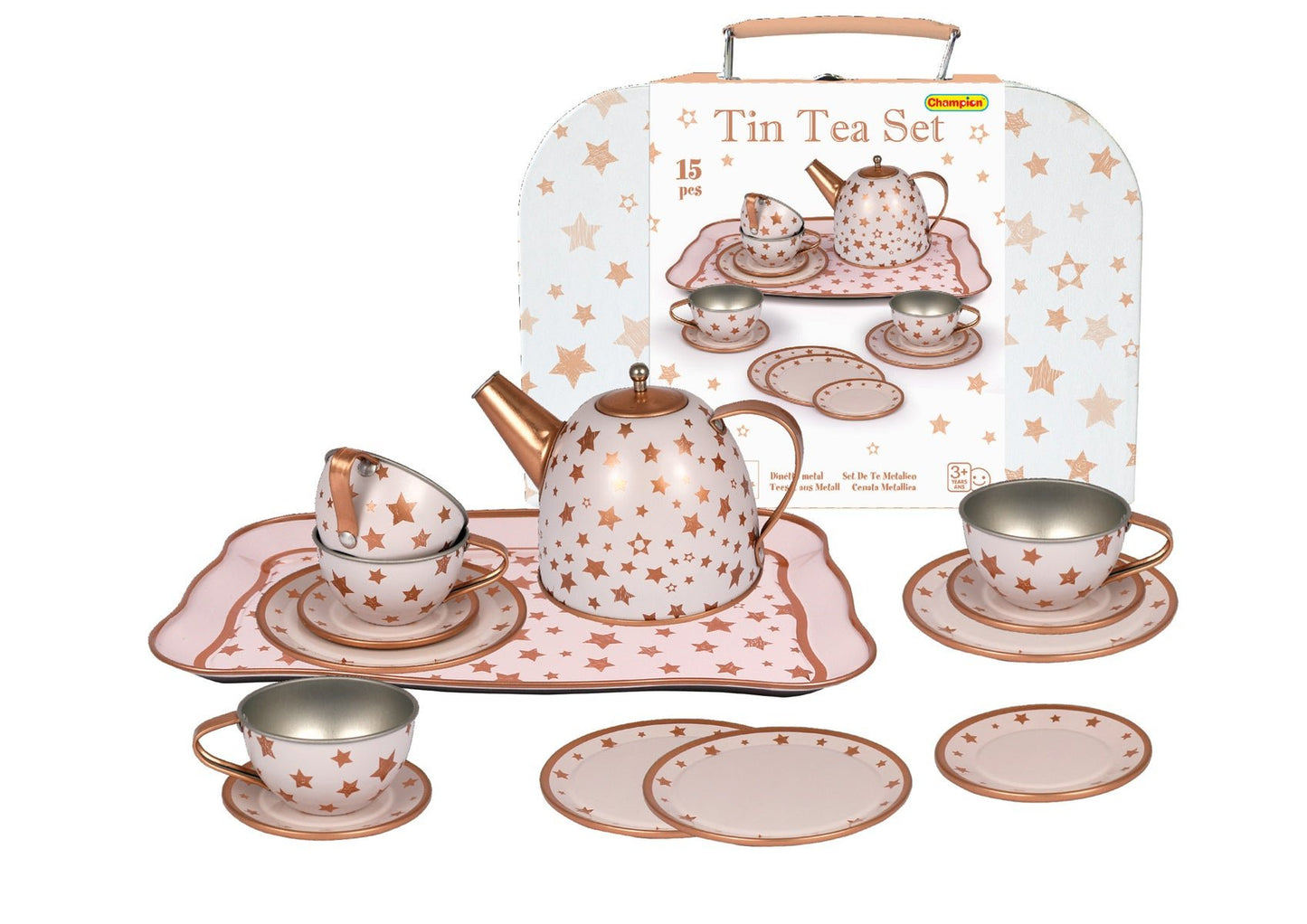 GOLD STAR TIN TEA SET IN SUITCASE - Bamboo Sprout