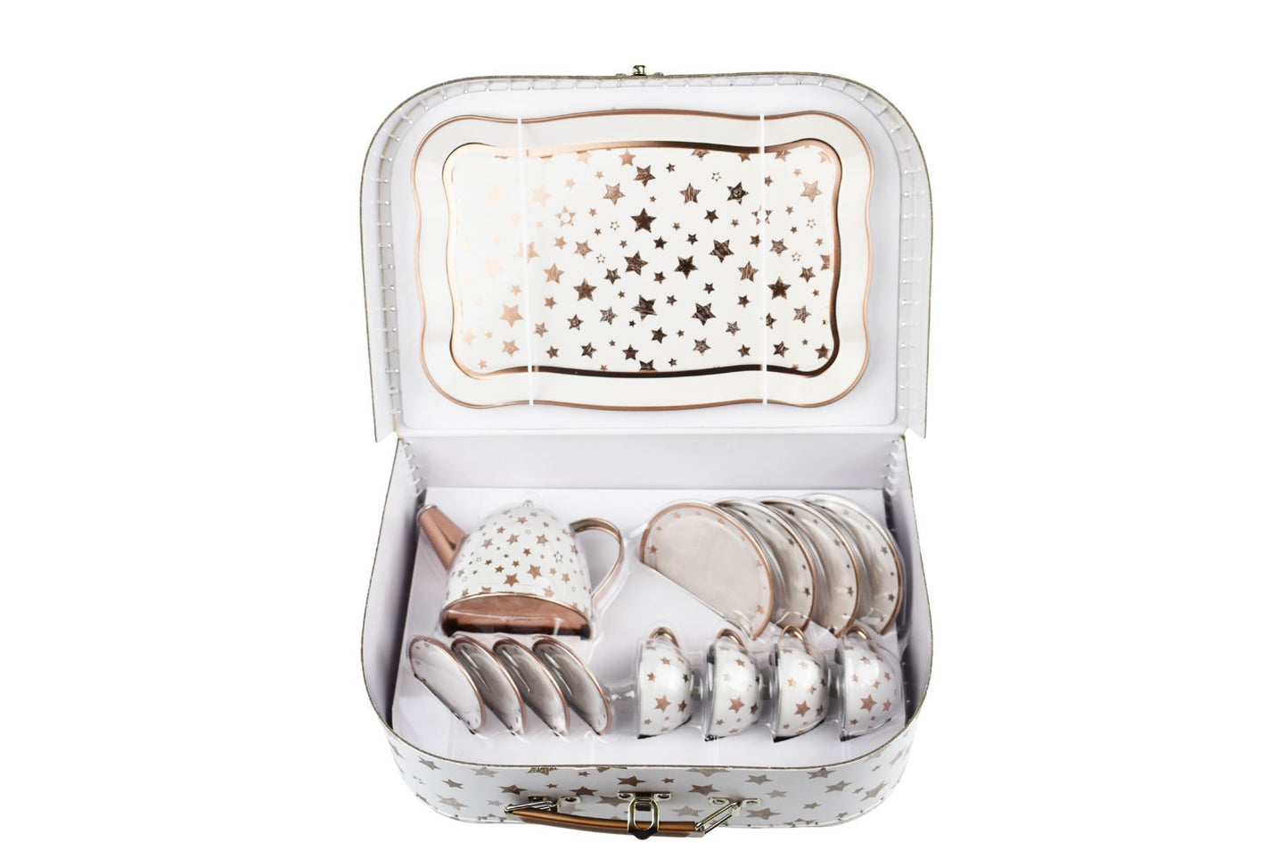 GOLD STAR TIN TEA SET IN SUITCASE - Bamboo Sprout
