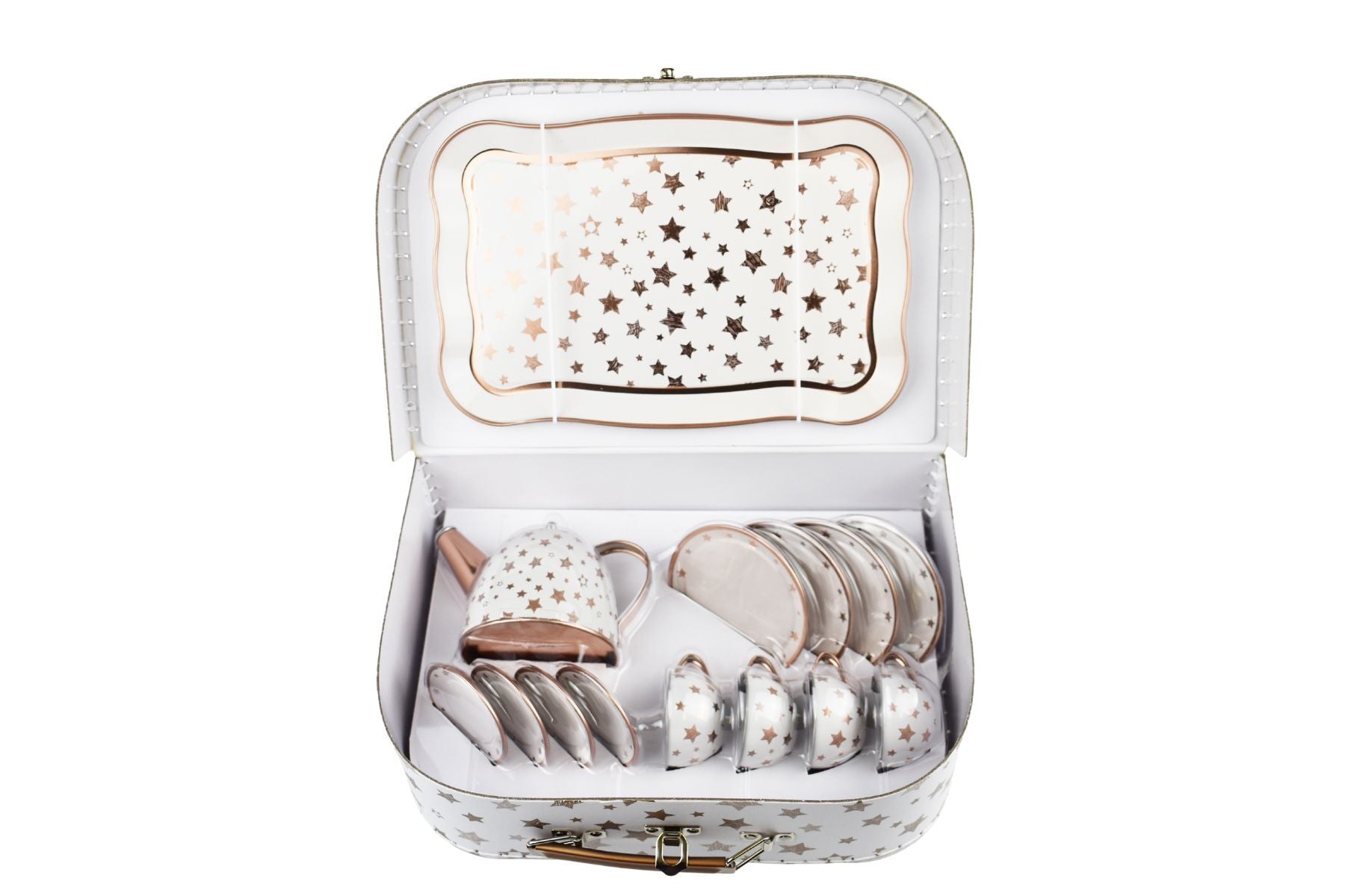 GOLD STAR TIN TEA SET IN SUITCASE - Bamboo Sprout