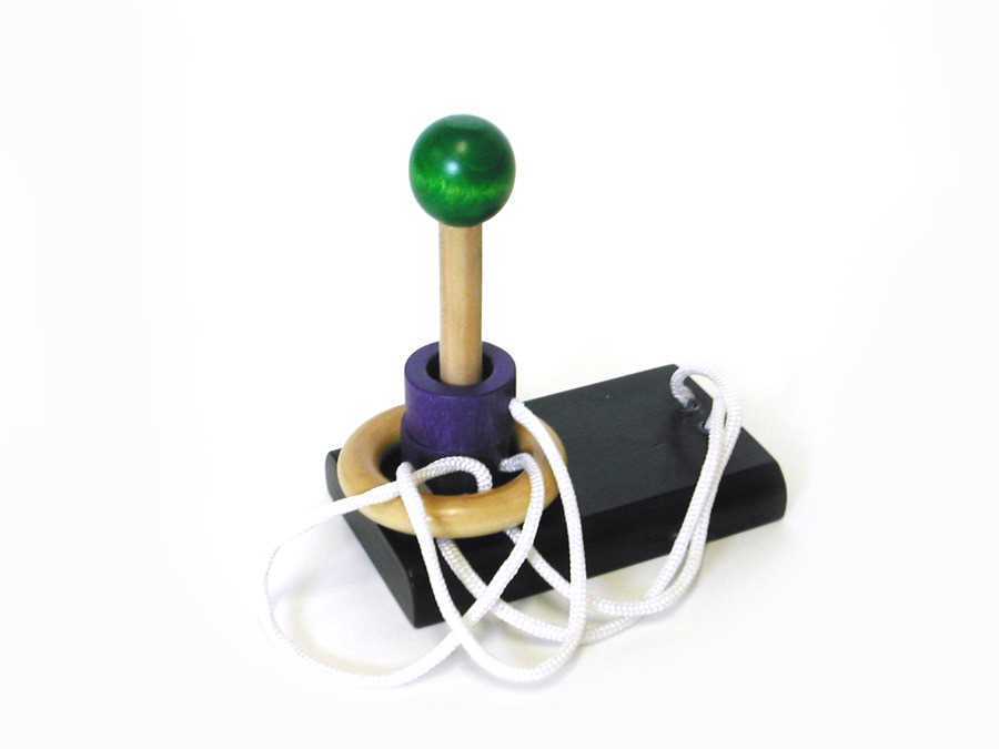 GREEN TOWER RING BRAINTEASER PUZZLE - Bamboo Sprout
