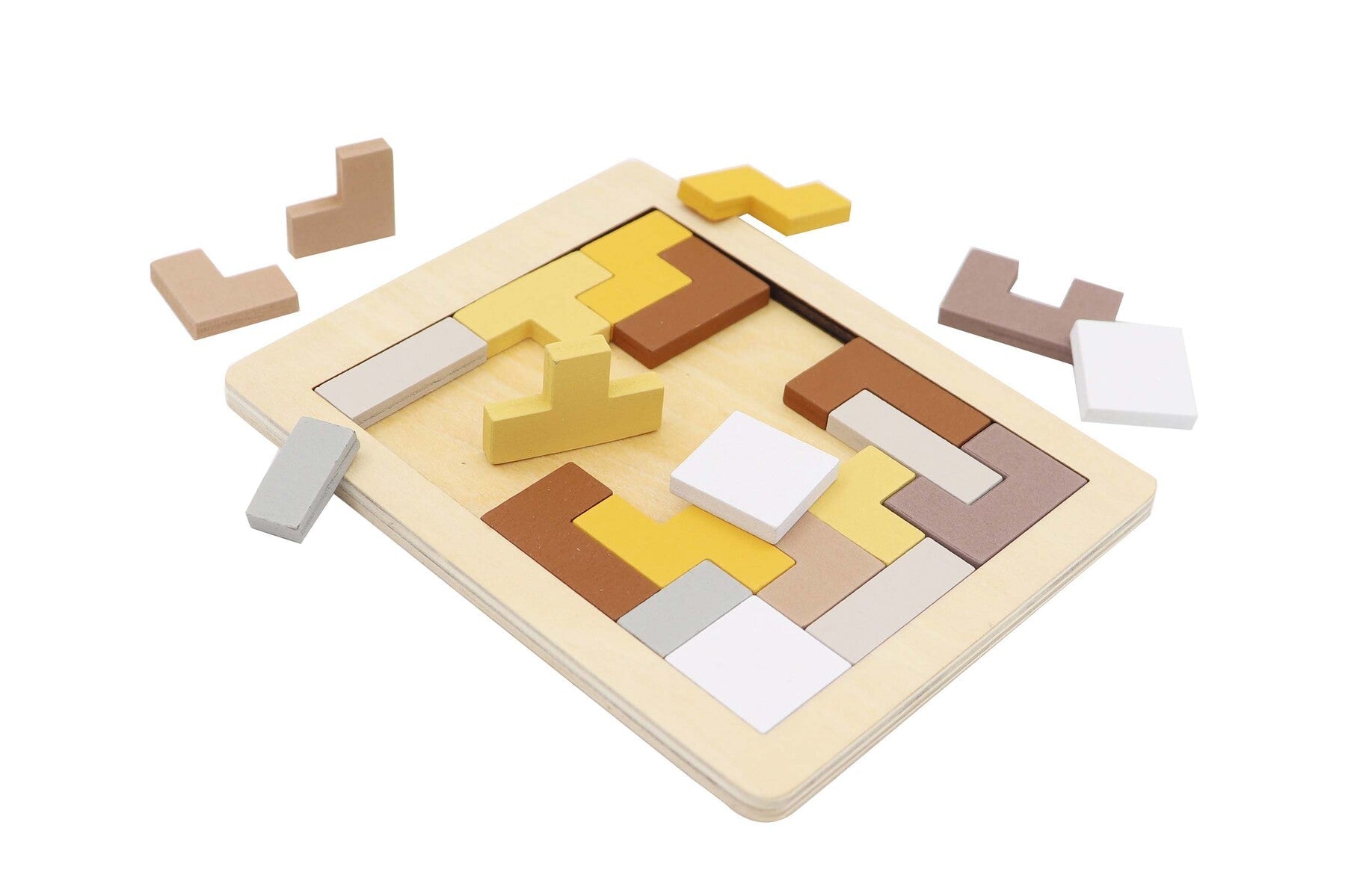 WOODEN HEXAGON & PENTOMINO BRAINTEASER PUZZLE PRICE FOR 6 - Bamboo Sprout