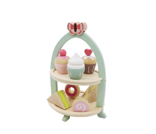WOODEN HIGH TEA STAND PLAYSET - Bamboo Sprout
