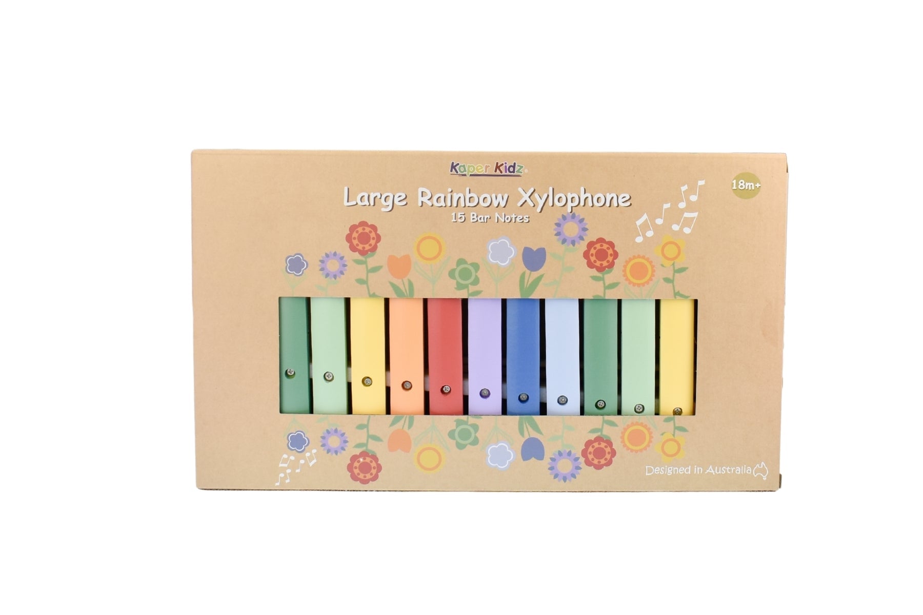 LARGE RAINBOW XYLOPHONE 15 BAR NOTES - Bamboo Sprout