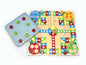 Kaper Kidz Ludo and Tic Tac Toe tin box game with colorful game boards and pieces inside.