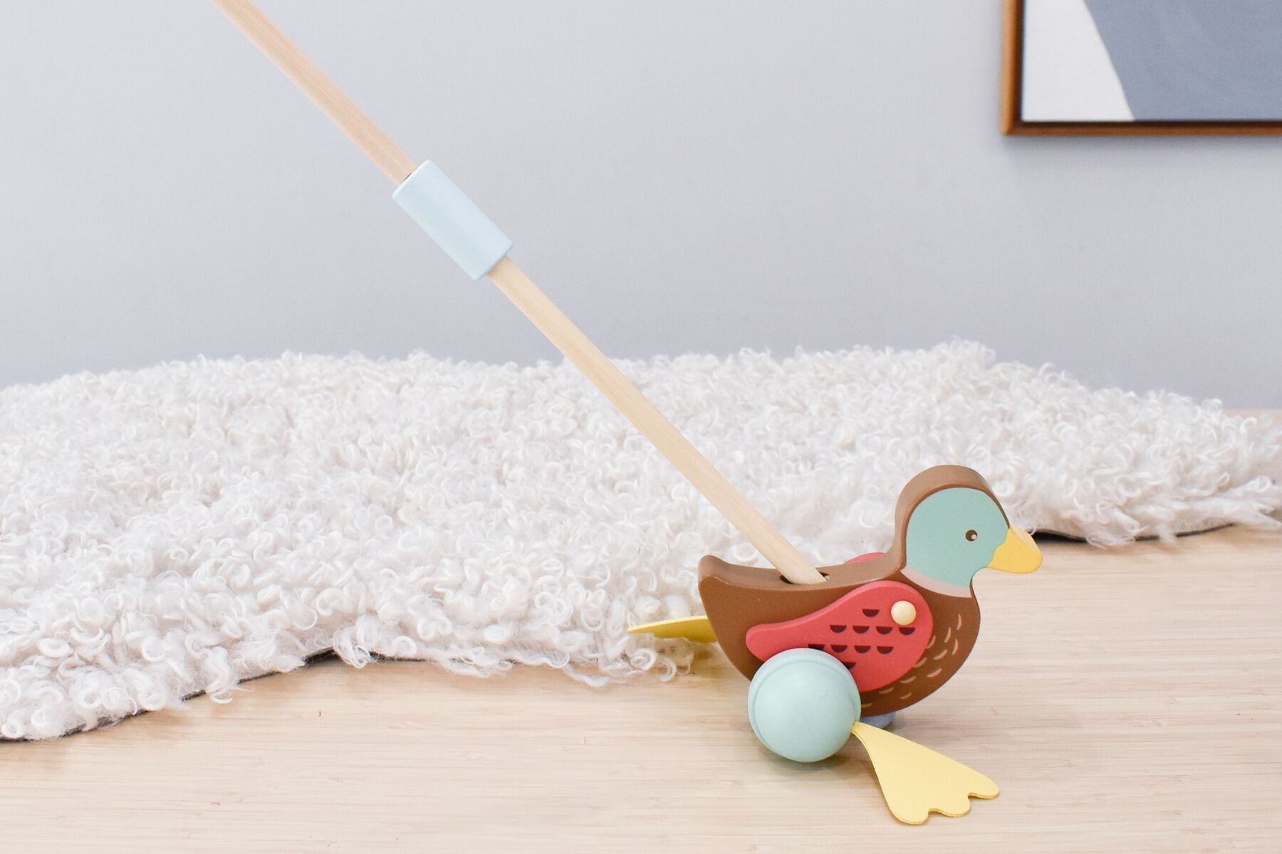 WOODEN MALLARD DUCK PUSH A LONG - Bamboo Sprout