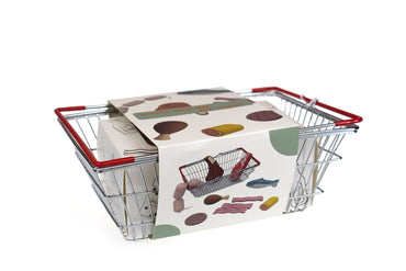 WOODEN MEAT & FISH PLAYSET WITH METAL BASKET - Bamboo Sprout