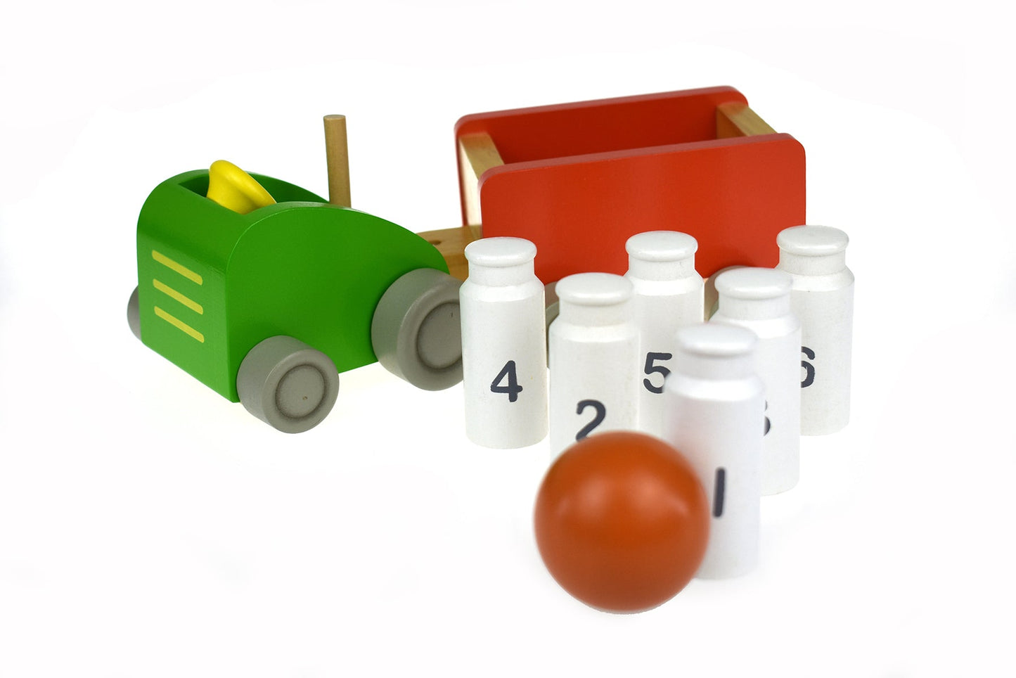 MILK BOTTLE TRACTOR & BOWLING SET - Bamboo Sprout