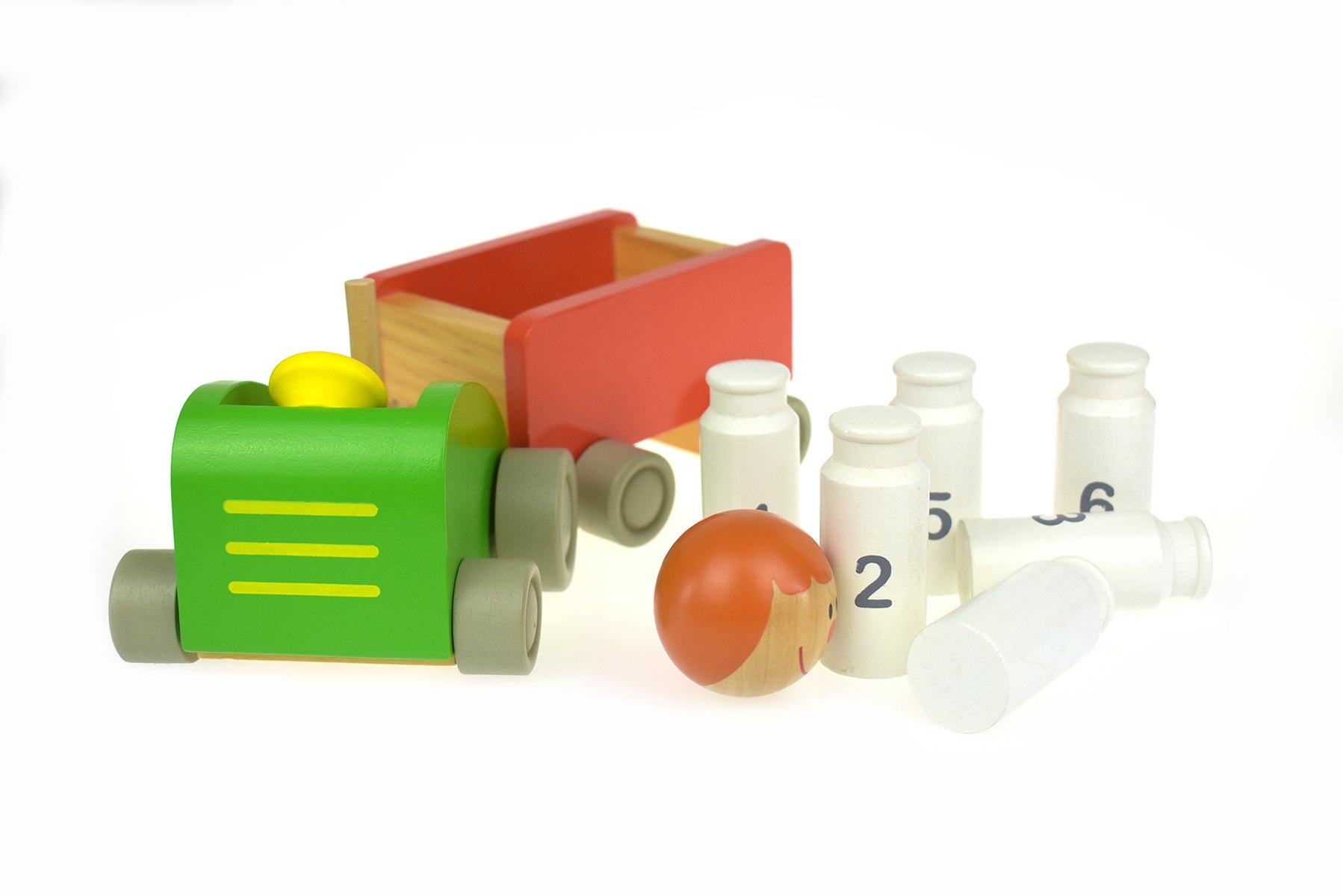 MILK BOTTLE TRACTOR & BOWLING SET - Bamboo Sprout