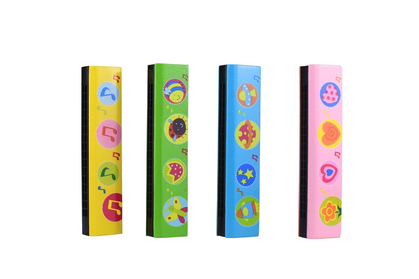 WOODEN MIXED PATTERN HARMONICA - Bamboo Sprout