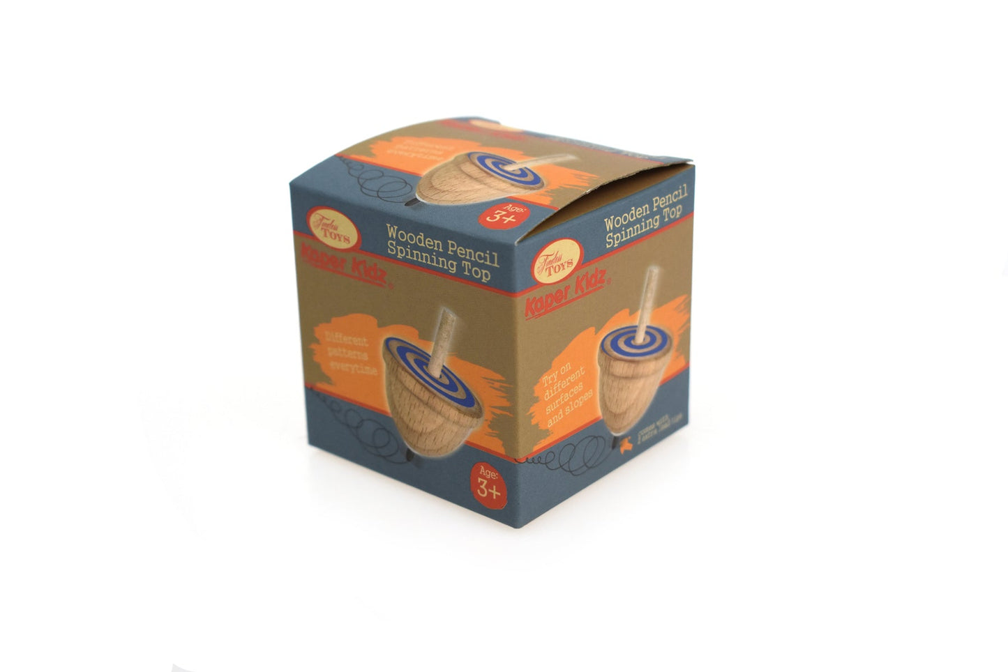 WOODEN PENCIL SPINNING TOP PACK OF 3 - Bamboo Sprout