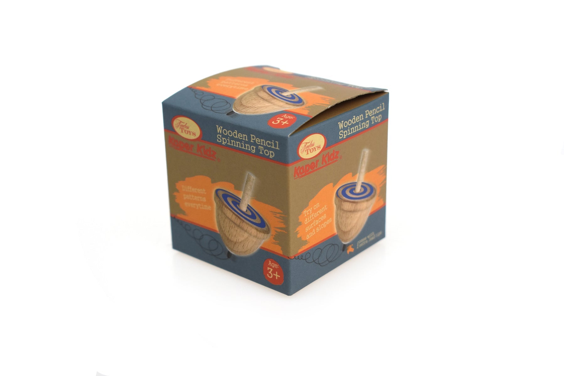 WOODEN PENCIL SPINNING TOP PACK OF 3 - Bamboo Sprout