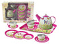 PINK BUTTERFLY TIN TEA SET 15PCS - Bamboo Sprout
