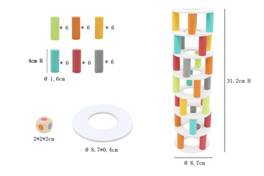 WOODEN PISA TOWER BALANCING GAME - Bamboo Sprout