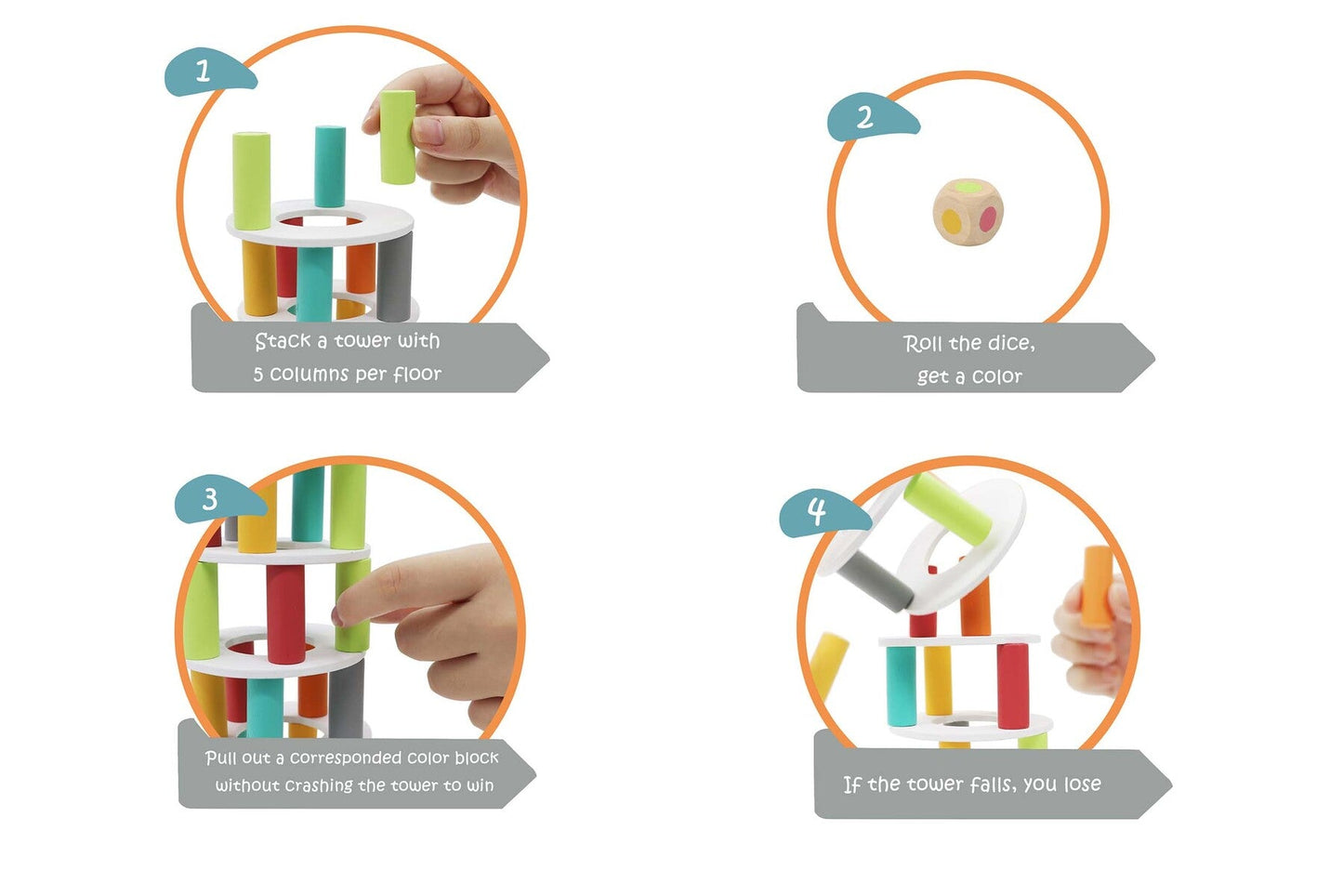 WOODEN PISA TOWER BALANCING GAME - Bamboo Sprout
