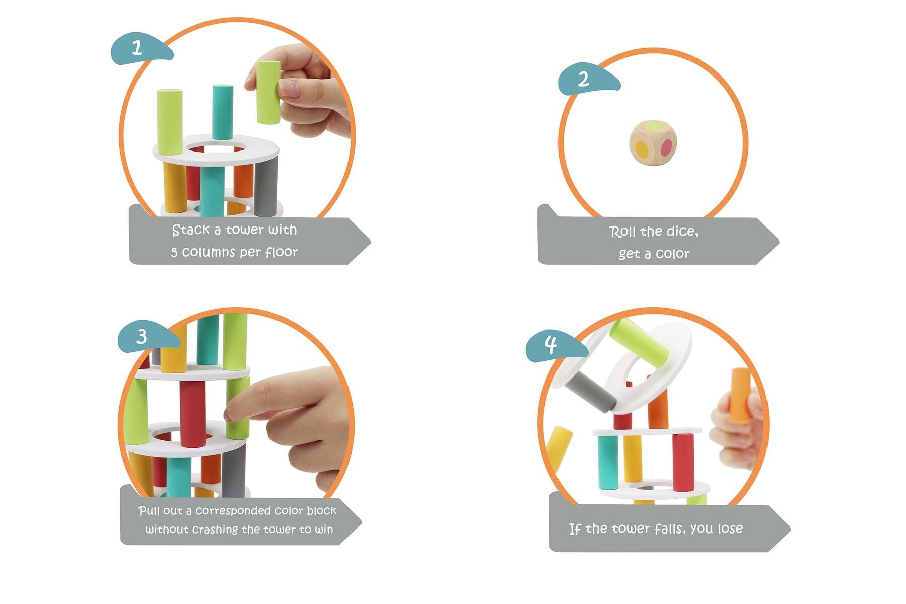WOODEN PISA TOWER BALANCING GAME - Bamboo Sprout