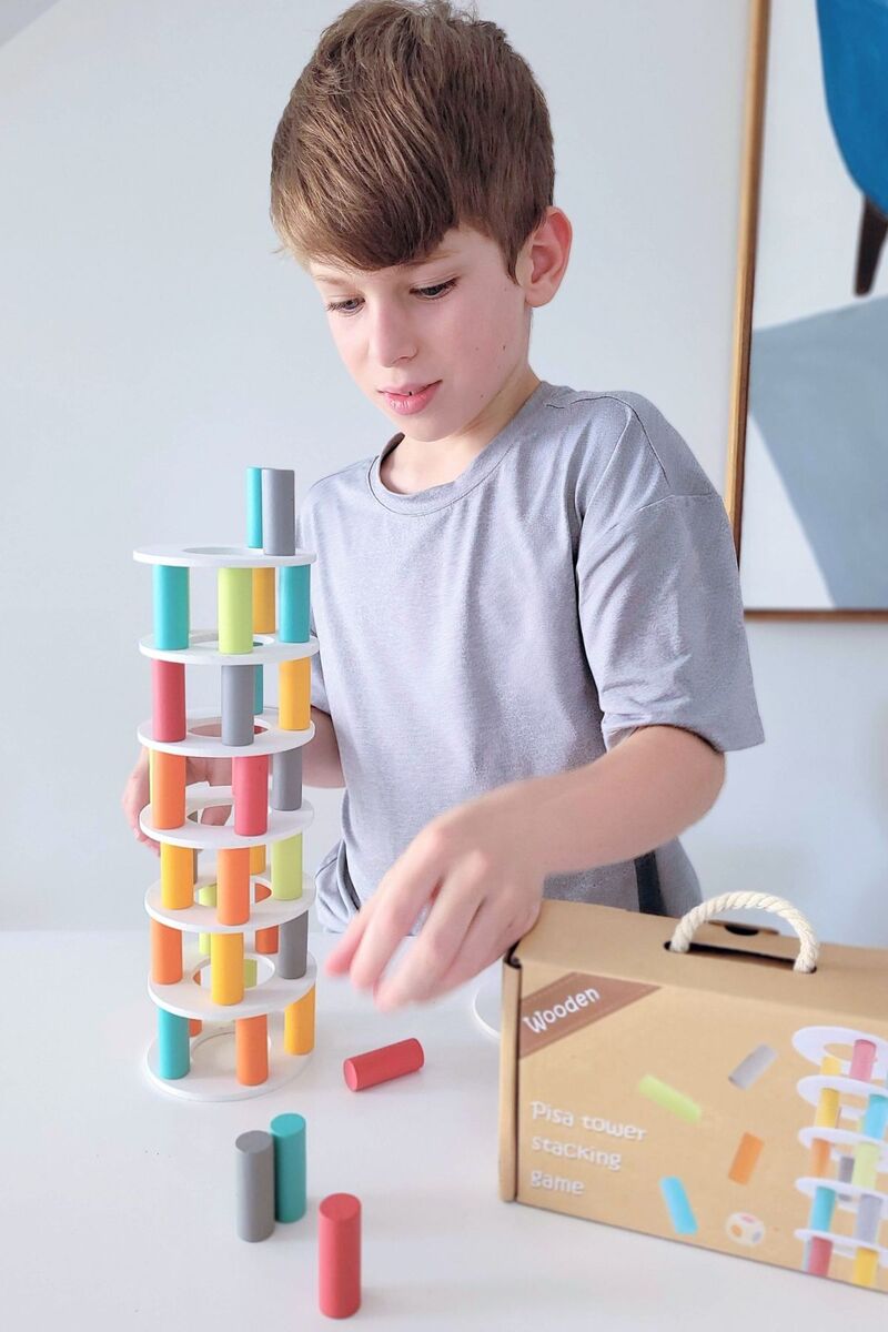 WOODEN PISA TOWER BALANCING GAME - Bamboo Sprout