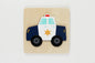 Colorful Kaper Kidz Police Car Chunky Puzzle featuring large, easy-to-handle pieces for young children to assemble.