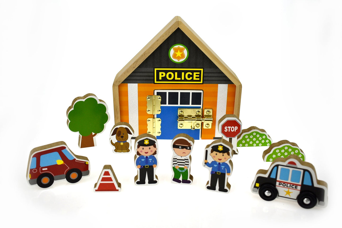 METAL LATCH PLAYSET - POLICE - Bamboo Sprout