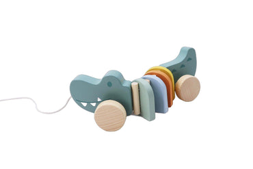 WOODEN PULL ALONG CROCODILE - Bamboo Sprout