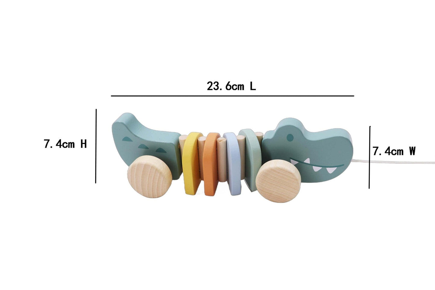 WOODEN PULL ALONG CROCODILE - Bamboo Sprout