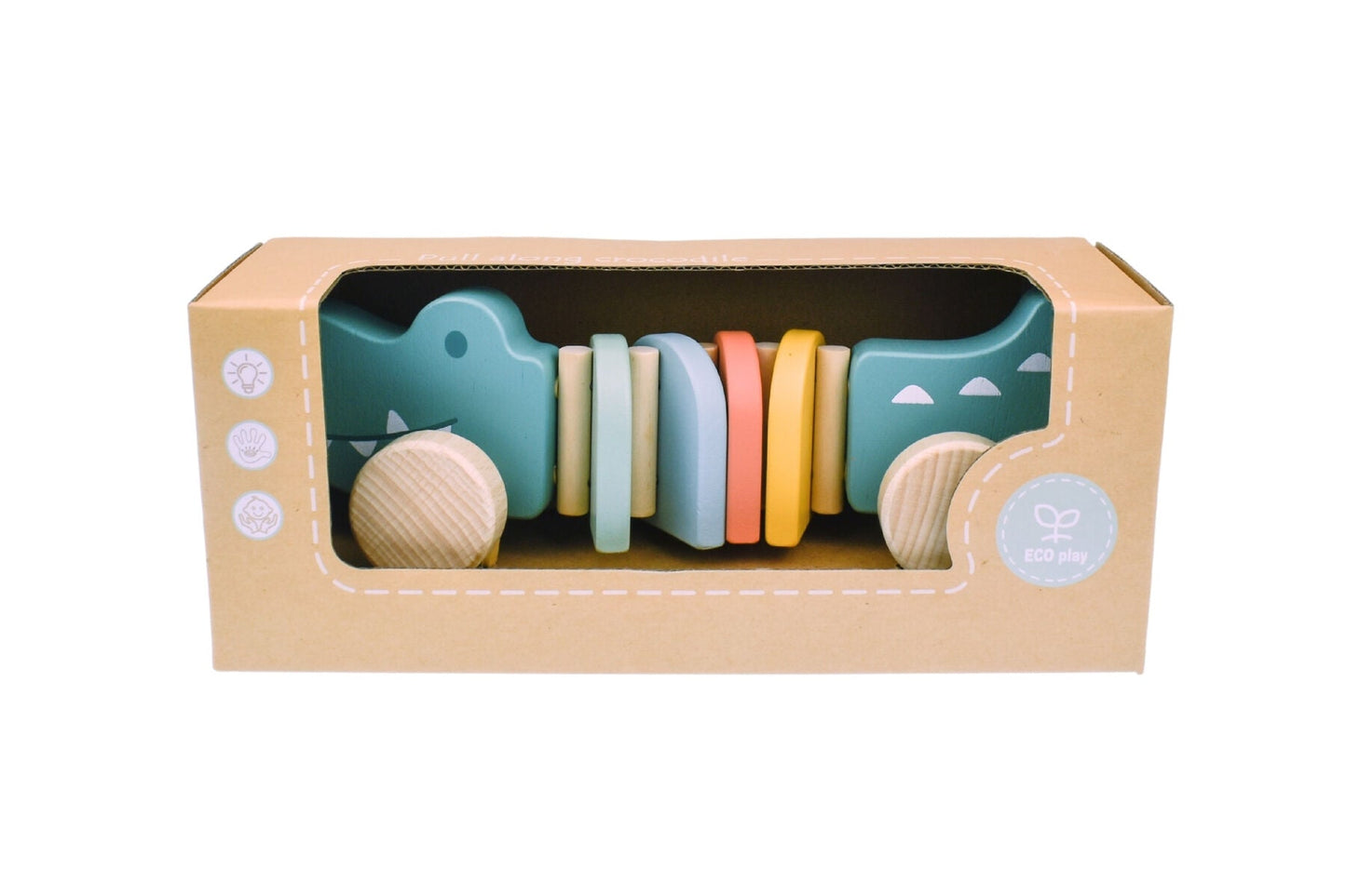 WOODEN PULL ALONG CROCODILE - Bamboo Sprout
