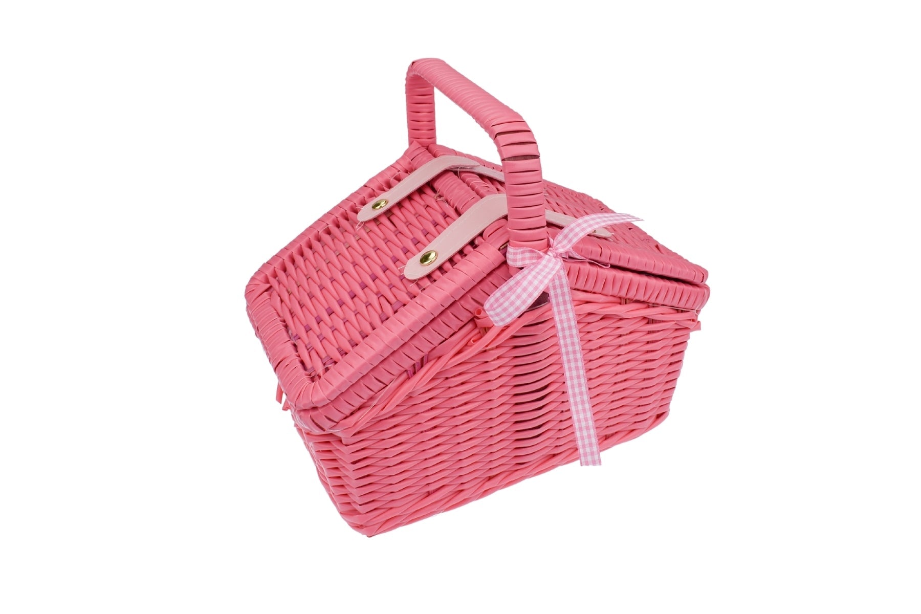 ROSE TIN TEA SET IN PICNIC BASKET 18PCS - Bamboo Sprout