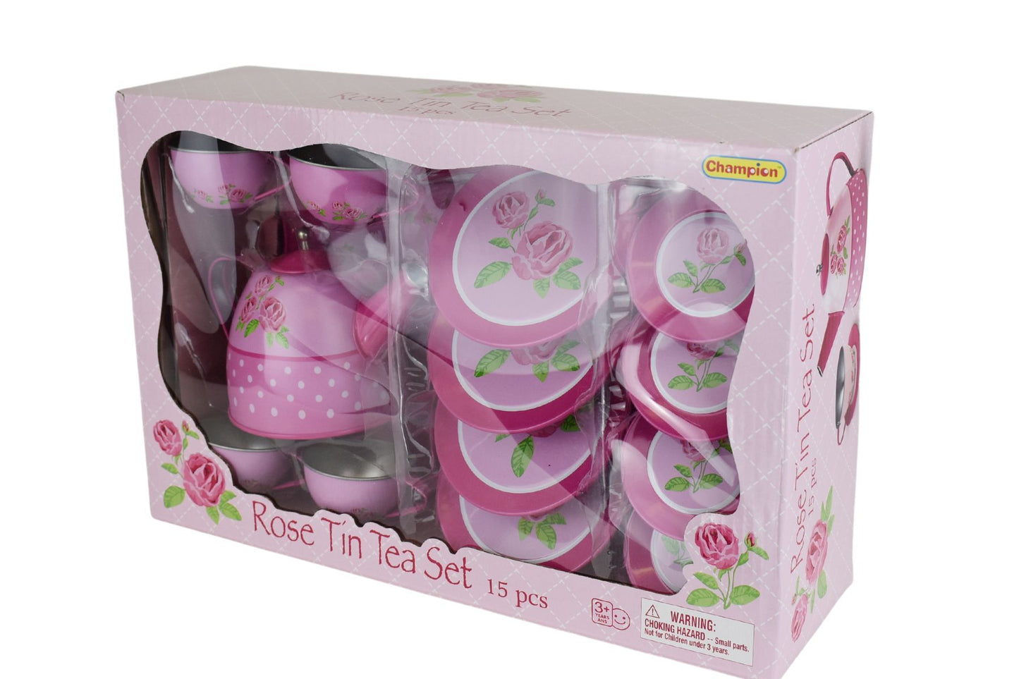 ROSE TIN TEA SET 15PCS - Bamboo Sprout