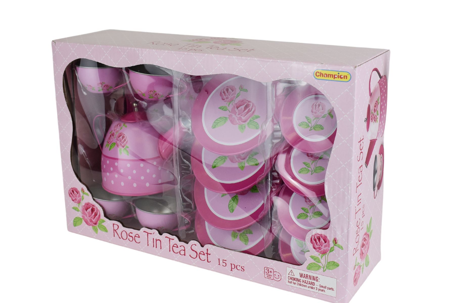 ROSE TIN TEA SET 15PCS - Bamboo Sprout