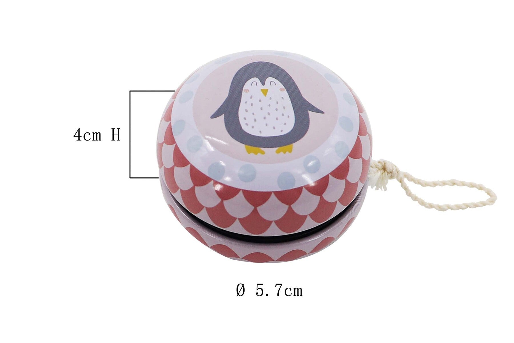 Set of four Kaper Kidz sea animal tin yo-yos featuring colorful ocean-themed designs for kids.