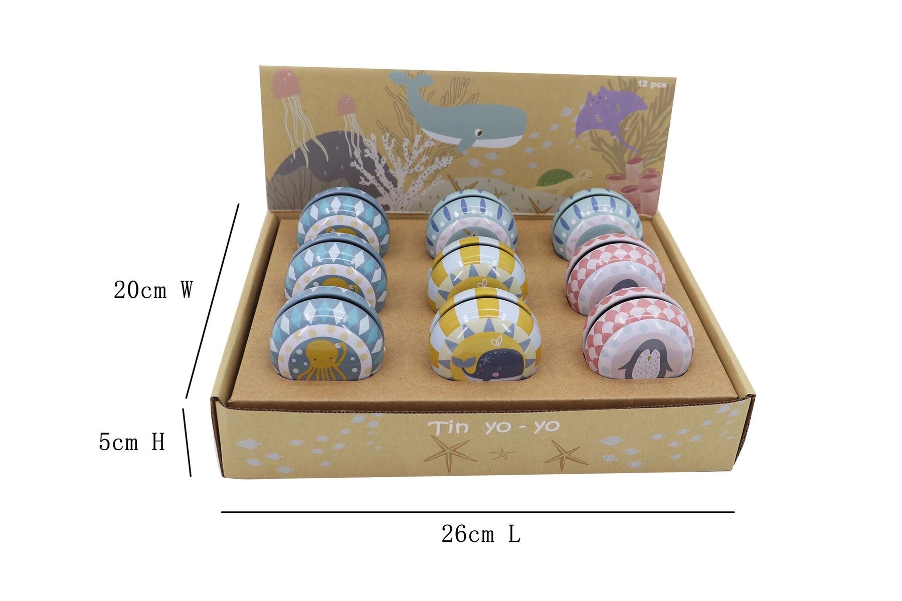 SEA ANIMAL TIN YO - YO PRICE FOR 4 - Bamboo Sprout