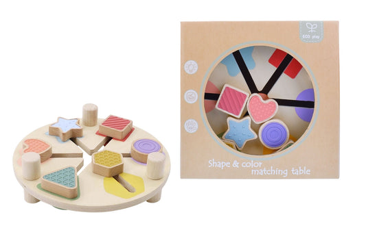 WOODEN SHAPE & COLOUR MATCH TABLE - Bamboo Sprout