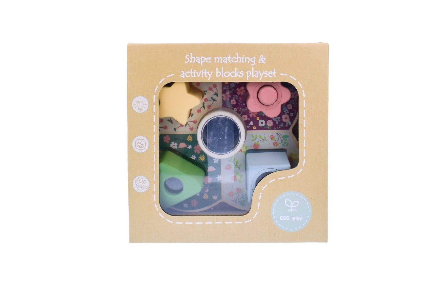 WOODEN SHAPE SORTER WITH ACTIVITY BLOCKS - Bamboo Sprout