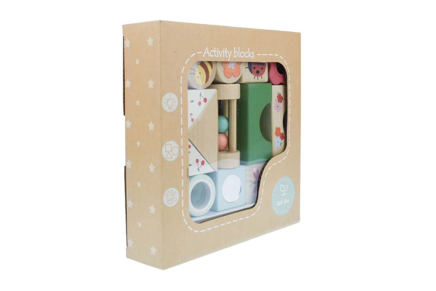WOODEN SPRING INSECT ACTIVITY BLOCKS 14PCS - Bamboo Sprout