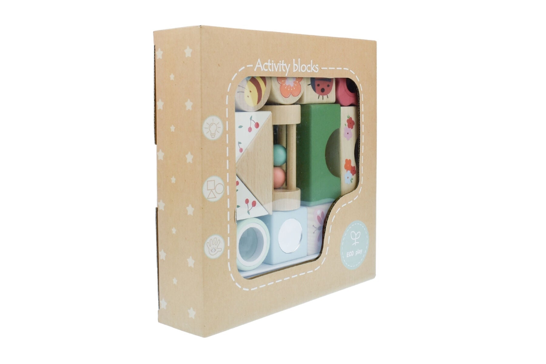 WOODEN SPRING INSECT ACTIVITY BLOCKS 14PCS - Bamboo Sprout
