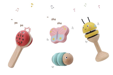 WOODEN SPRING INSECT MUSIC SET 4 PC - Bamboo Sprout