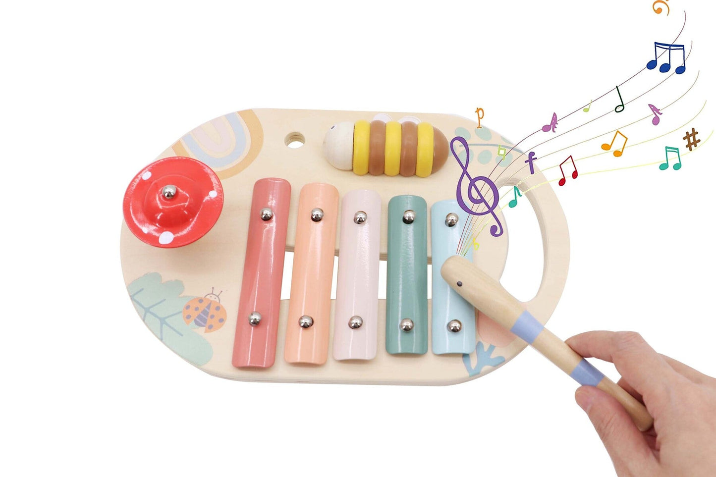 WOODEN SPRING INSECT MUSIC TABLE - Bamboo Sprout