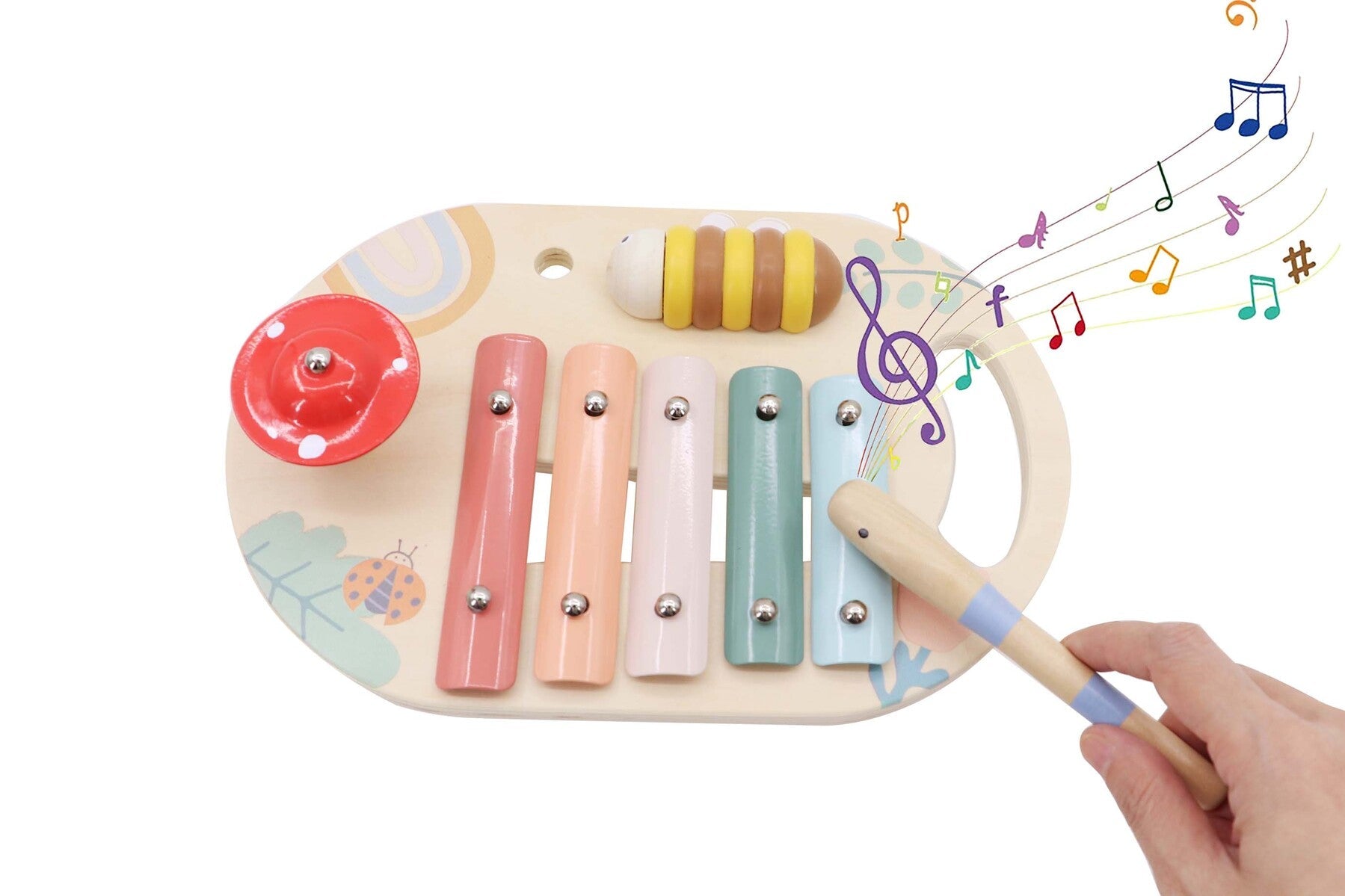 WOODEN SPRING INSECT MUSIC TABLE - Bamboo Sprout