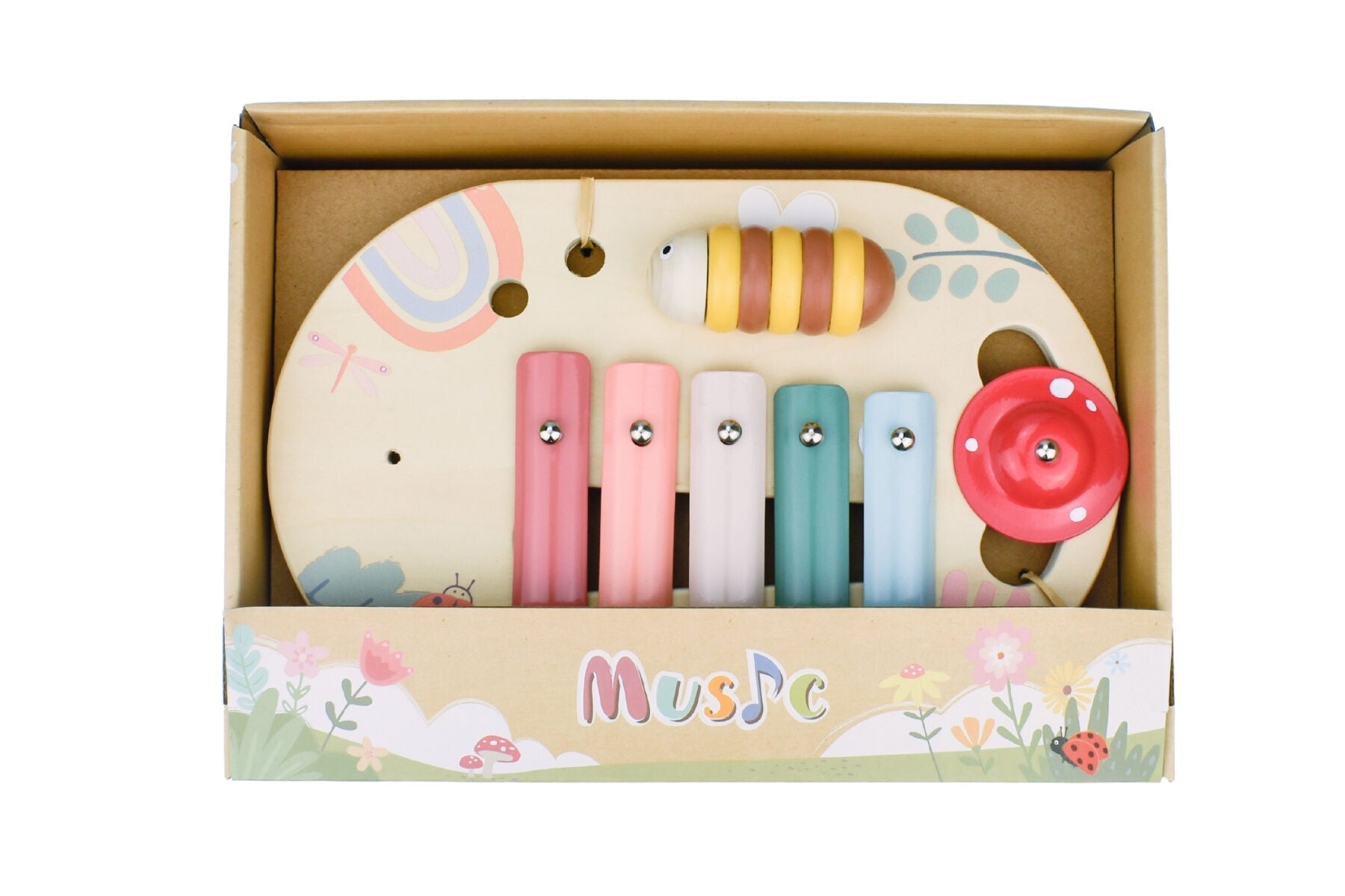 WOODEN SPRING INSECT MUSIC TABLE - Bamboo Sprout