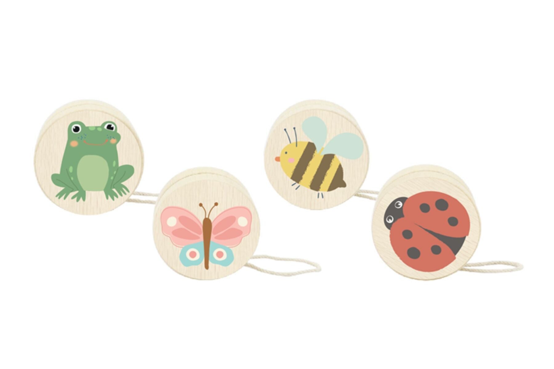 WOODEN SPRING INSECT YO YO SET OF 4 - Bamboo Sprout