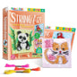 Kaper Kidz String Art Craft Kit with colorful strings and wooden boards for kids' creative art projects.