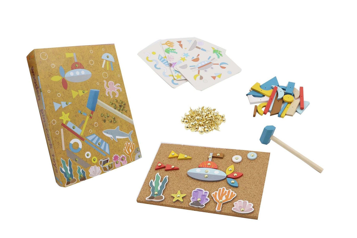 WOODEN UNDERWATER WORLD TAP A SHAPE IN BOOK CASE - Bamboo Sprout