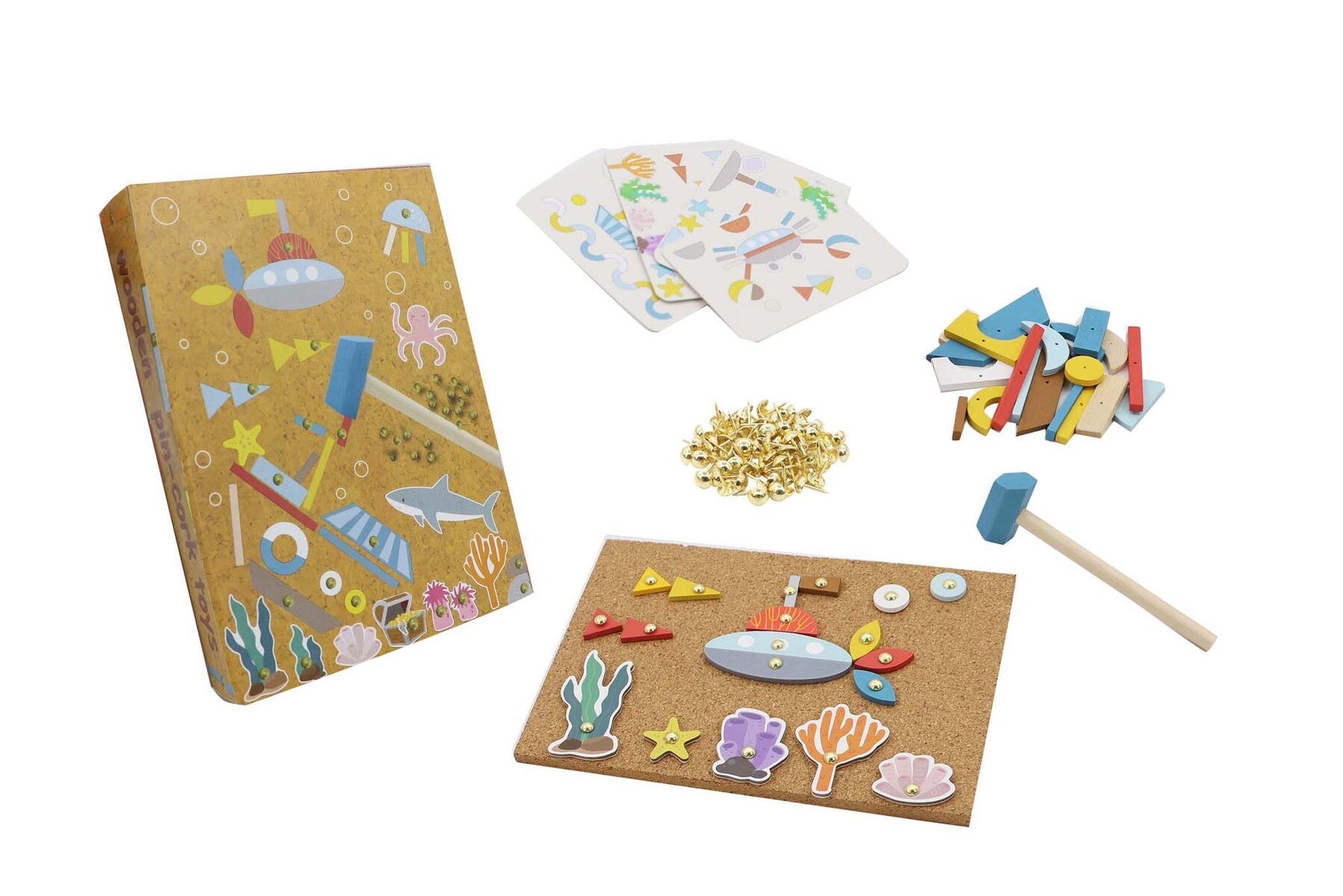 WOODEN UNDERWATER WORLD TAP A SHAPE IN BOOK CASE - Bamboo Sprout