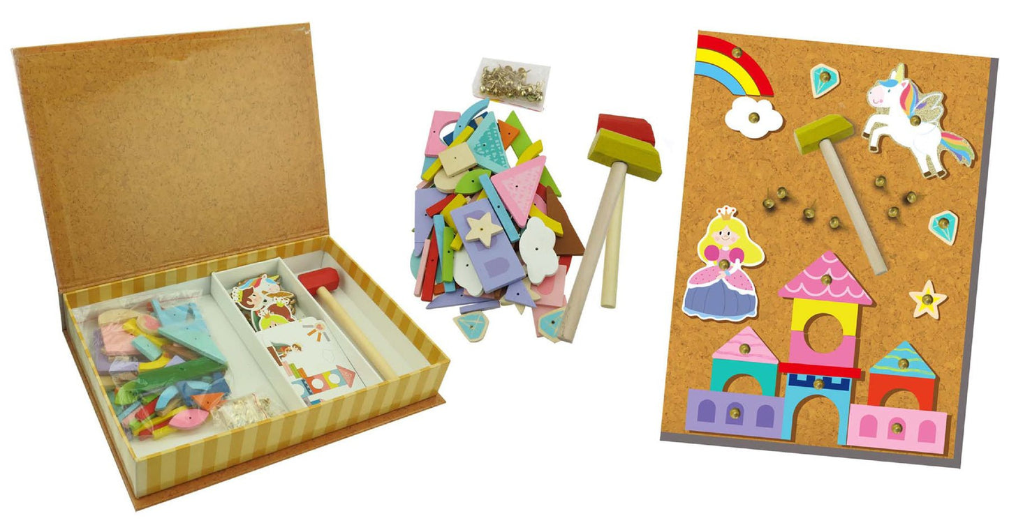 WOODEN UNICORN TAP A SHAPE IN BOOKCASE - Bamboo Sprout